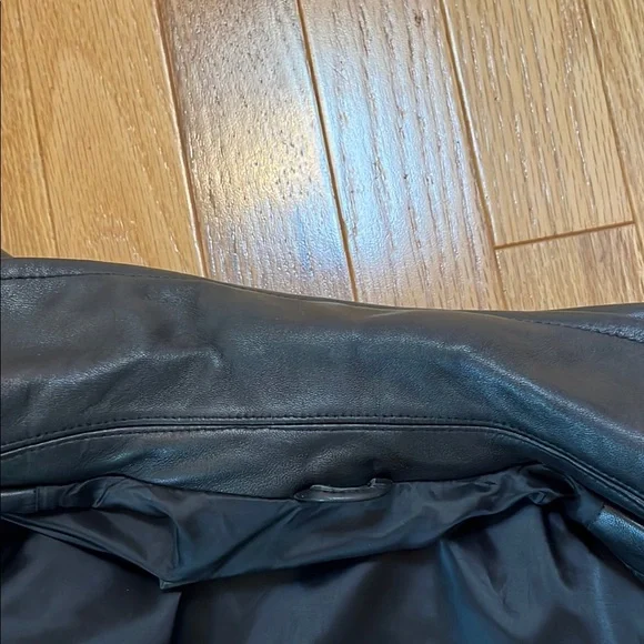 Leather jacket black classic style Liz Claiborne XL - Picture 9 of 9